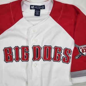 Big Dogs‎ Men's Large White Jersey Red Sleeves Blank Back